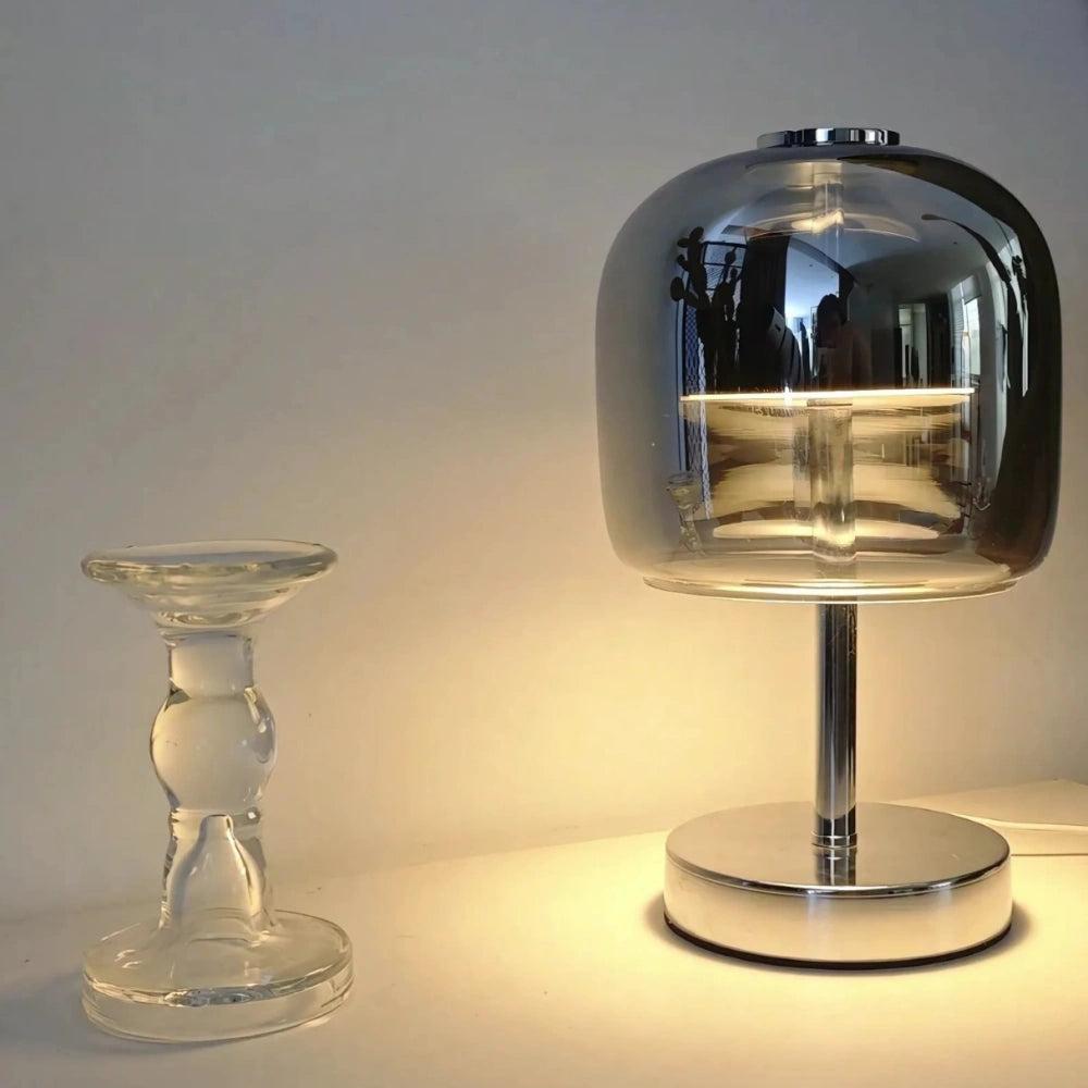 Kulista Lampa Stołowa Szklana – Elegancki Akcent do Wnętrz 7