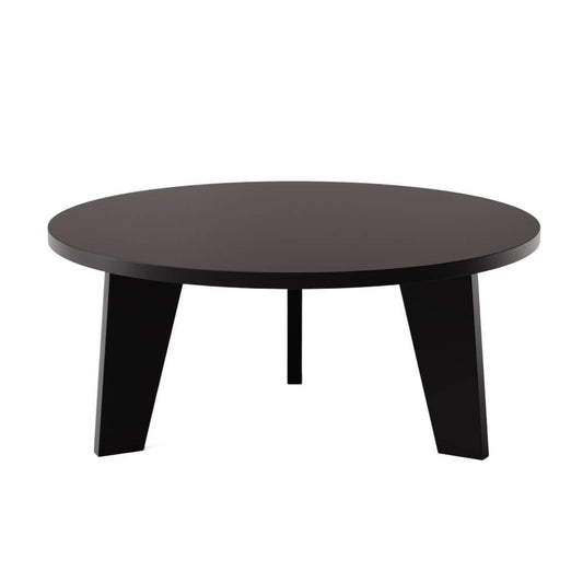 Stolik Kawowy Ella Okrągły Czarny 90 cm – Elegancki Mebel Do Nowoczesnego Salonu 0