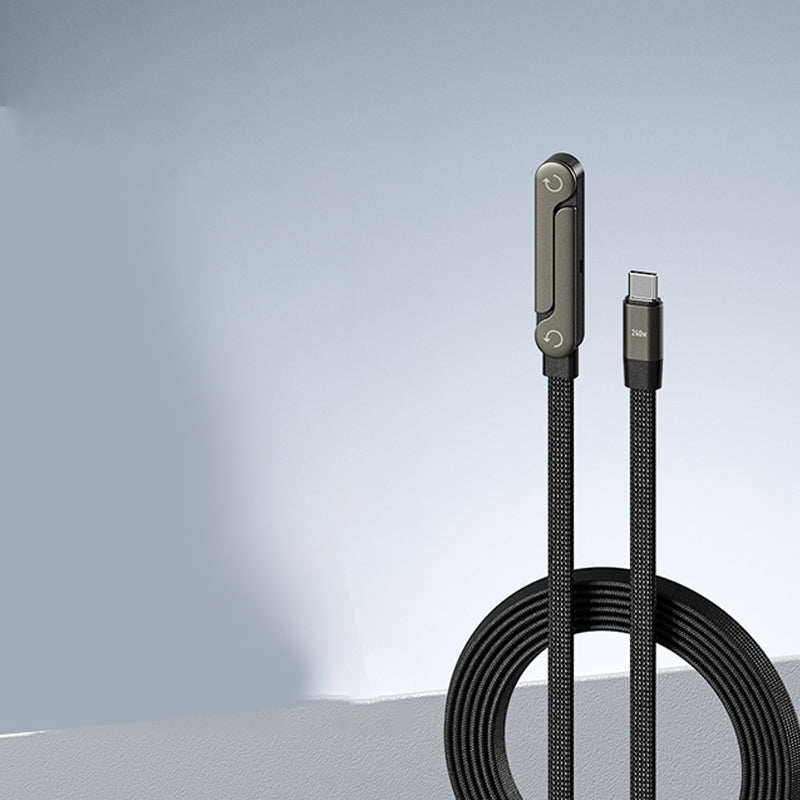 **240W Szybki Kabel Ładowania z Regulowanym Stojakiem** – Wydajne Ładowanie i Wygodne Użytkowanie 0