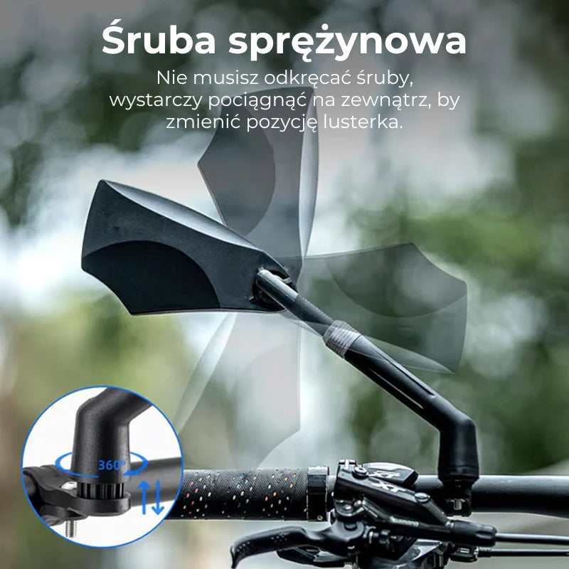 360° Regulowane Lusterko Wsteczne do Roweru – Bezpieczna Jazda z Pełnym Widokiem 3