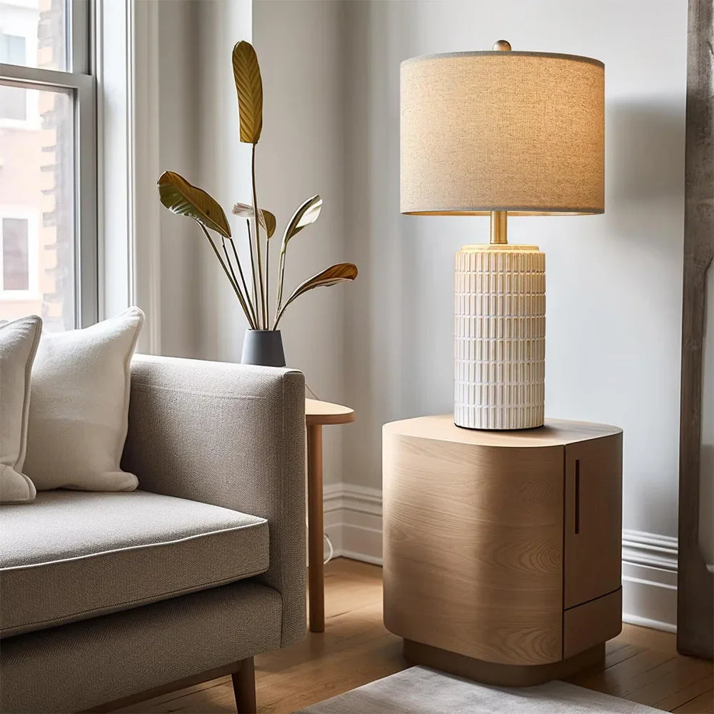 Ceramiczna Lampa Stołowa Retro – Eleganckie Ciepłe Światło 0