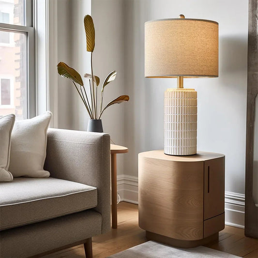 Ceramiczna Lampa Stołowa Retro – Eleganckie Ciepłe Światło 0