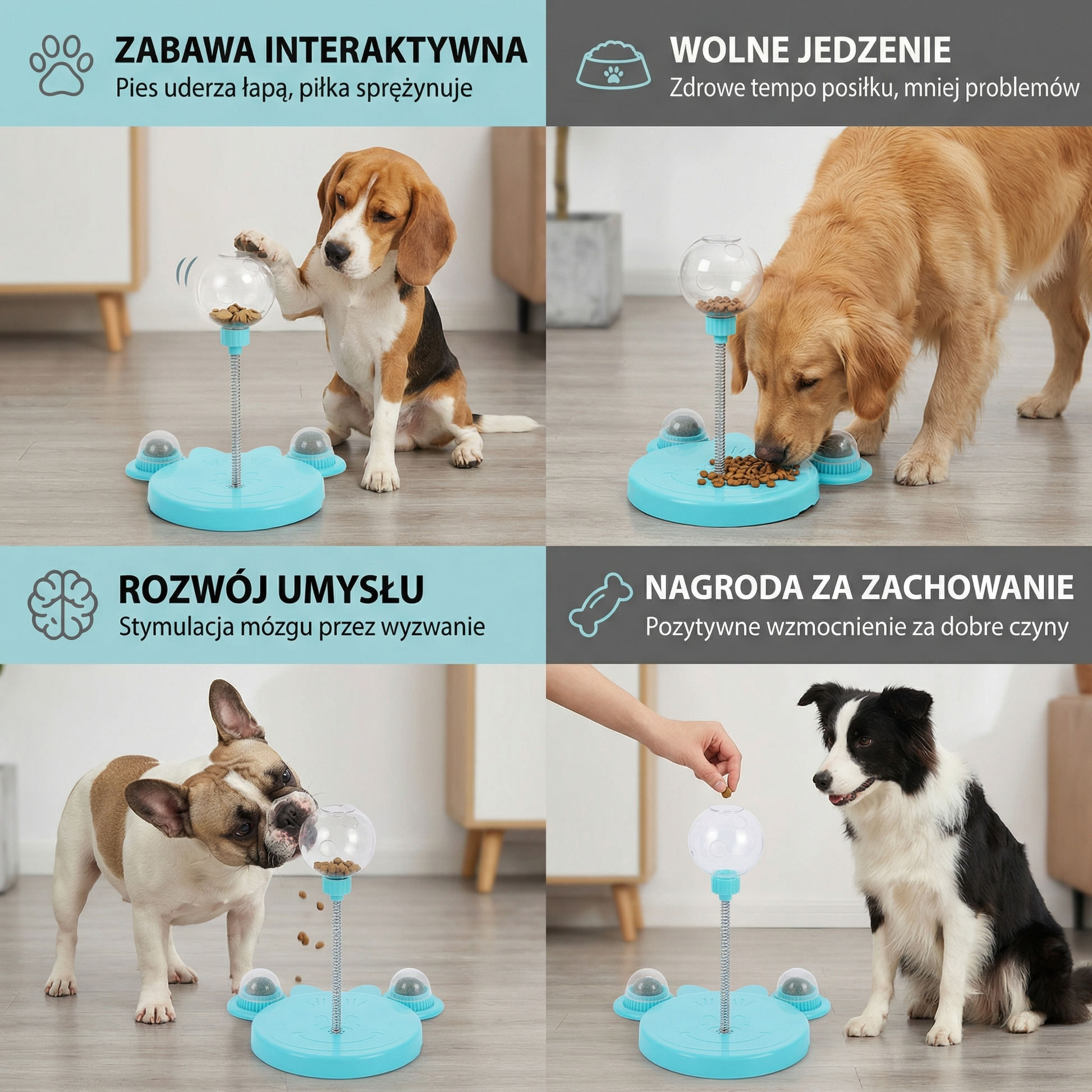 Chwiejna Zabawka na Smakołyki dla Psa – Interaktywna Rozrywka dla Aktywnych Pupili 4