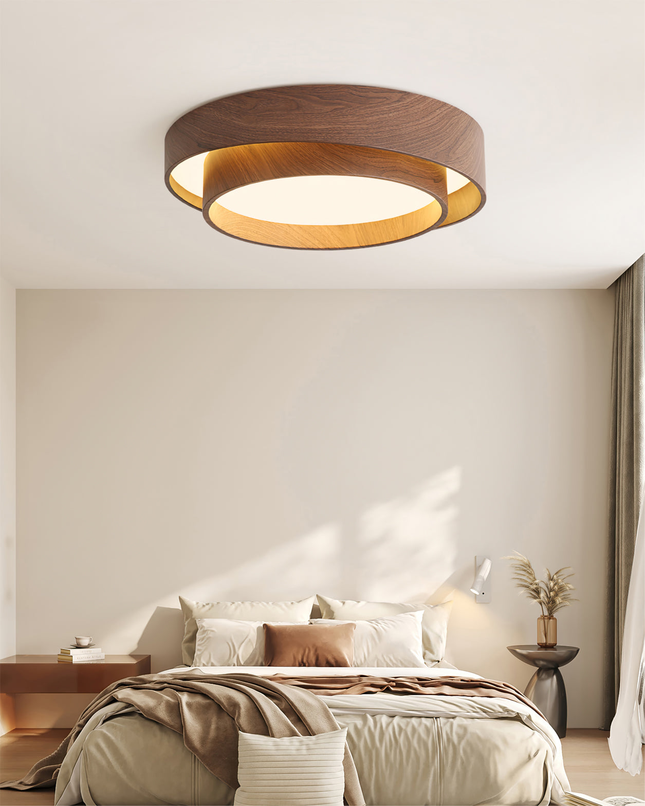 Drewniana Lampa Sufitowa Vaako – Eleganckie Oświetlenie LED do Wnętrza 5