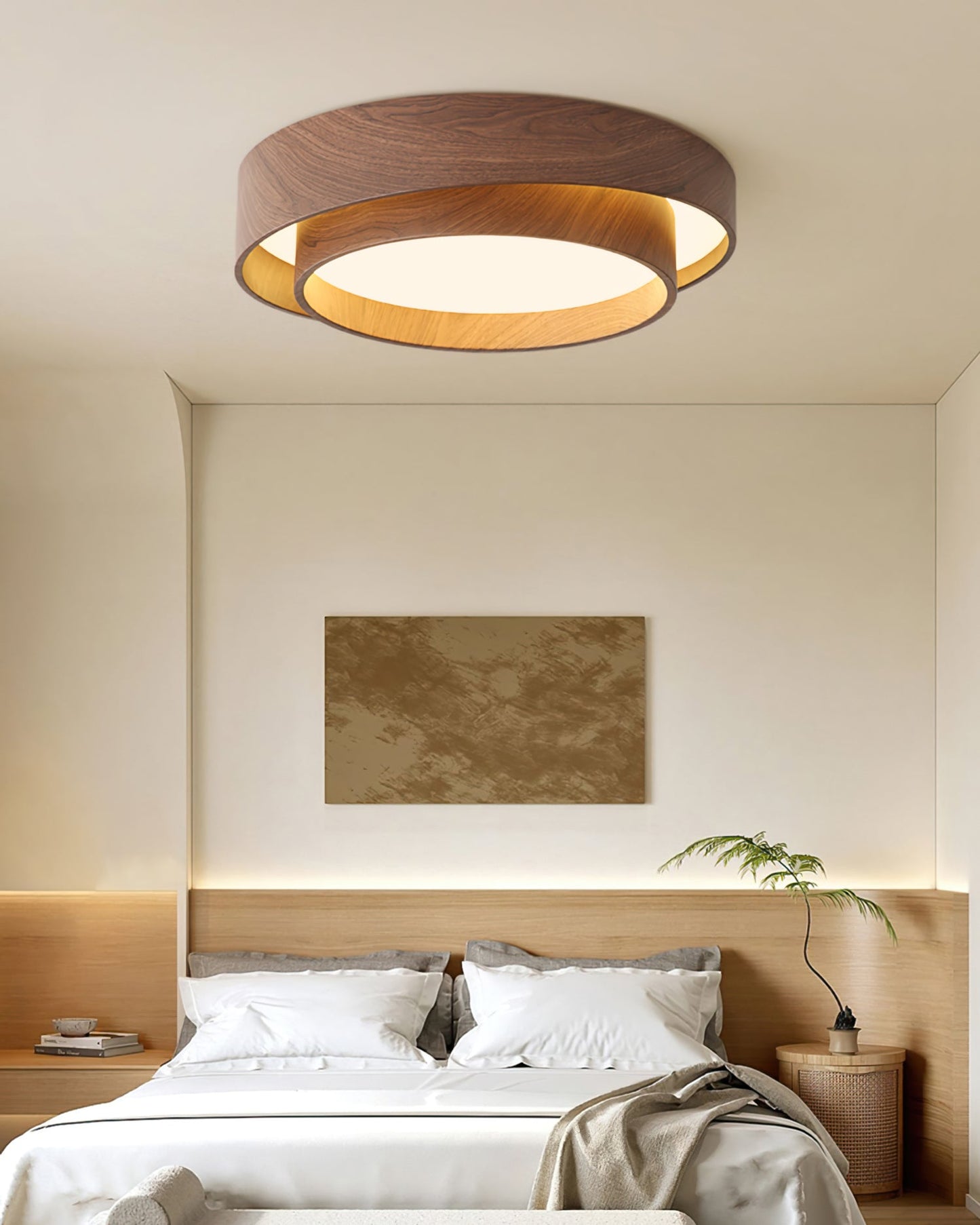 Drewniana Lampa Sufitowa Vaako – Eleganckie Oświetlenie LED do Wnętrza 7