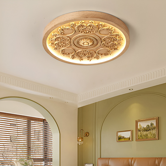 Elegancka Rzeźbiona Lampa Sufitowa Flora – Nowoczesne Oświetlenie do Sypialni 1