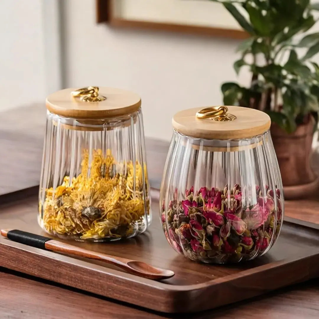 Fjora Szklany Słoik Do Herbaty – Elegancka Przechowalnia Aromatów 1