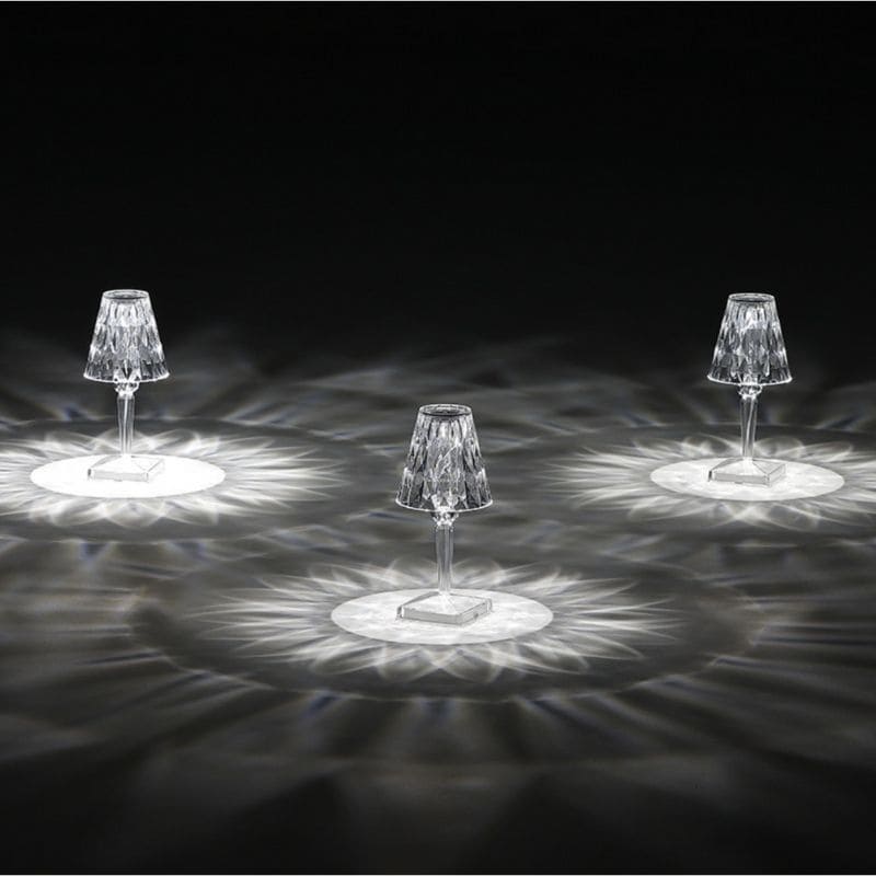 GlimmerLux Kryształowa Lampa Stołowa – Eleganckie Oświetlenie z Dotykowym Ściemniaczem 4