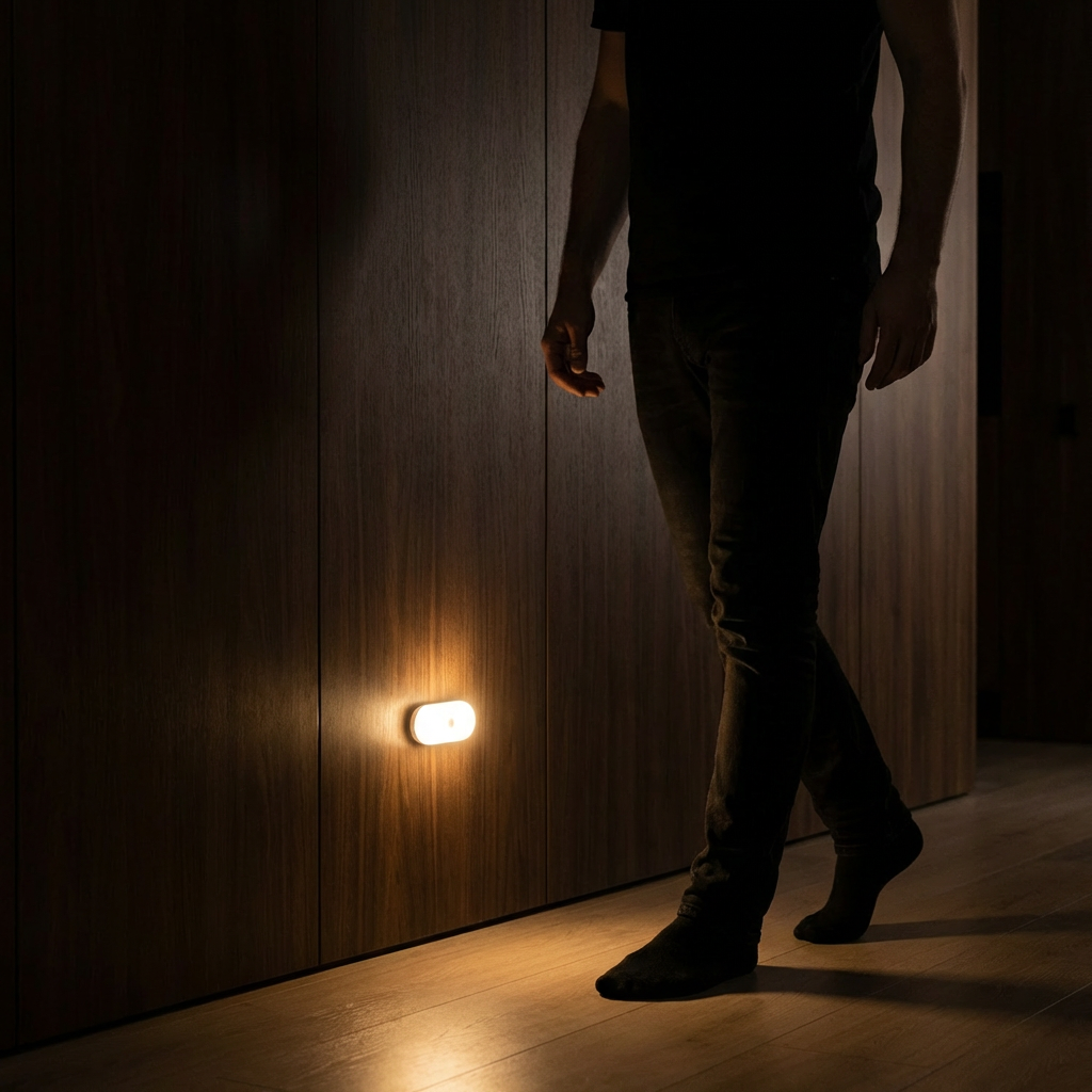 Inteligentna Lampka Nocna LED z Czujnikiem Ruchu – Automatyczne, Energooszczędne Oświetlenie 0