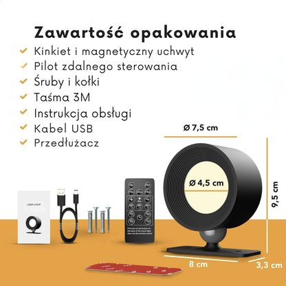 Kinkiet Lunaglow Z Pilotem – Nowoczesne Oświetlenie Zdalne i Wszechstronne 4