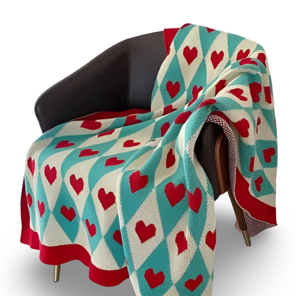 Koc Polarowy HeartiKnit w Kratę – Komfort i Elegancja w Twoim Wnętrzu 0