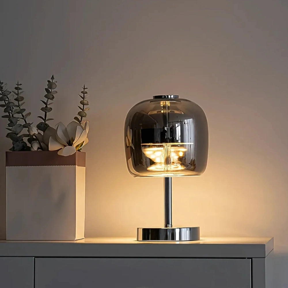 Kulista Lampa Stołowa Szklana – Elegancki Akcent do Wnętrz 0