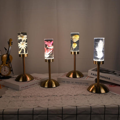 Kwiatowa Lampa Stołowa Bezprzewodowa – Kolorowe Światło Z Unikalnym Wzorem 2