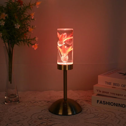 Kwiatowa Lampa Stołowa Bezprzewodowa – Kolorowe Światło Z Unikalnym Wzorem 3