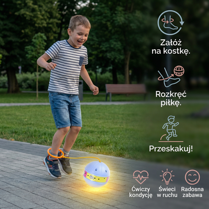 LED Piłka Skacząca na Kostkę – Interaktywna Zabawka dla Aktywnych Maluchów 5
