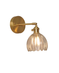 Vägglampa - glas kupol i vintage-stil