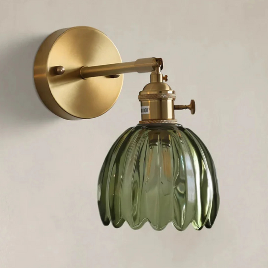 Lampa Ścienna Szklana Kopuła Vintage – Eleganckie Oświetlenie z Ciepłym Nastrojem 1