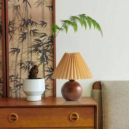 Lampa Stołowa Haddie Czarno-Dębowa – Nowoczesny Styl i Przytulne Światło 8