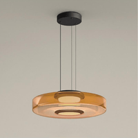 Hängande glaslampa GlassLuxe Bauhaus – minimalistisk för vardagsrum