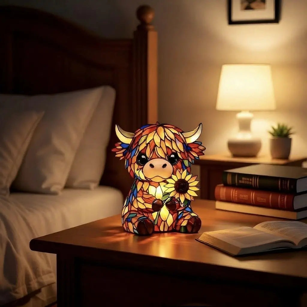 Lampka Nocna LED Highland Cow – Uroczy Blask Do Sypialni I Pokoju Dziecięcego 2