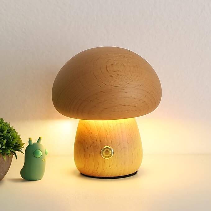 Lampka Nocna Portobello LED z Drewna – Eleganckie i Ciepłe Oświetlenie 2