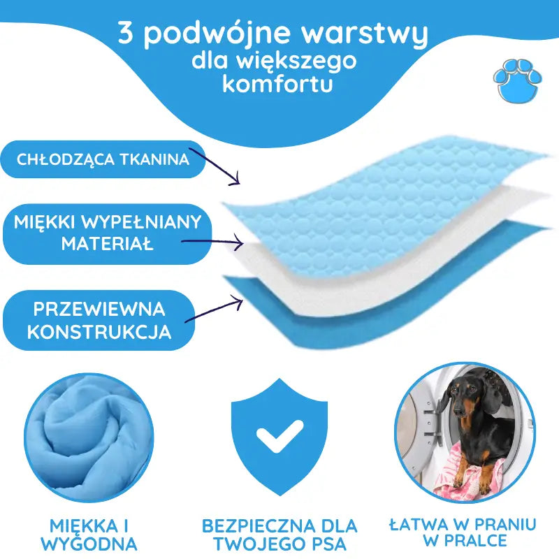 MrFluffyFriend® Mata Chłodząca dla Psa i Kota – Komfort w Gorące Dni 4