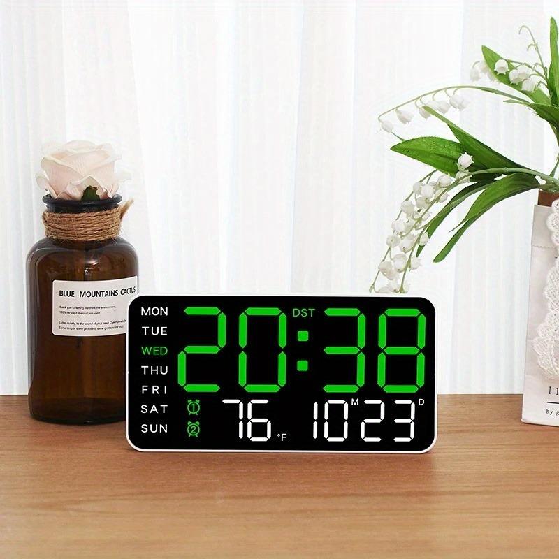 Multifunktionell Digital Väggklocka – Stilren Tidsvisning med LED 3