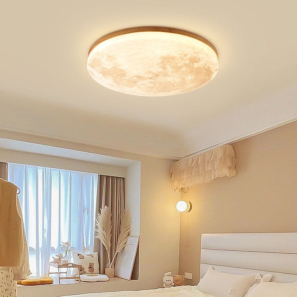 Okrągła Lampa Sufitowa Moon LED – Minimalistyczne Oświetlenie Do Salonów I Sypialni 0