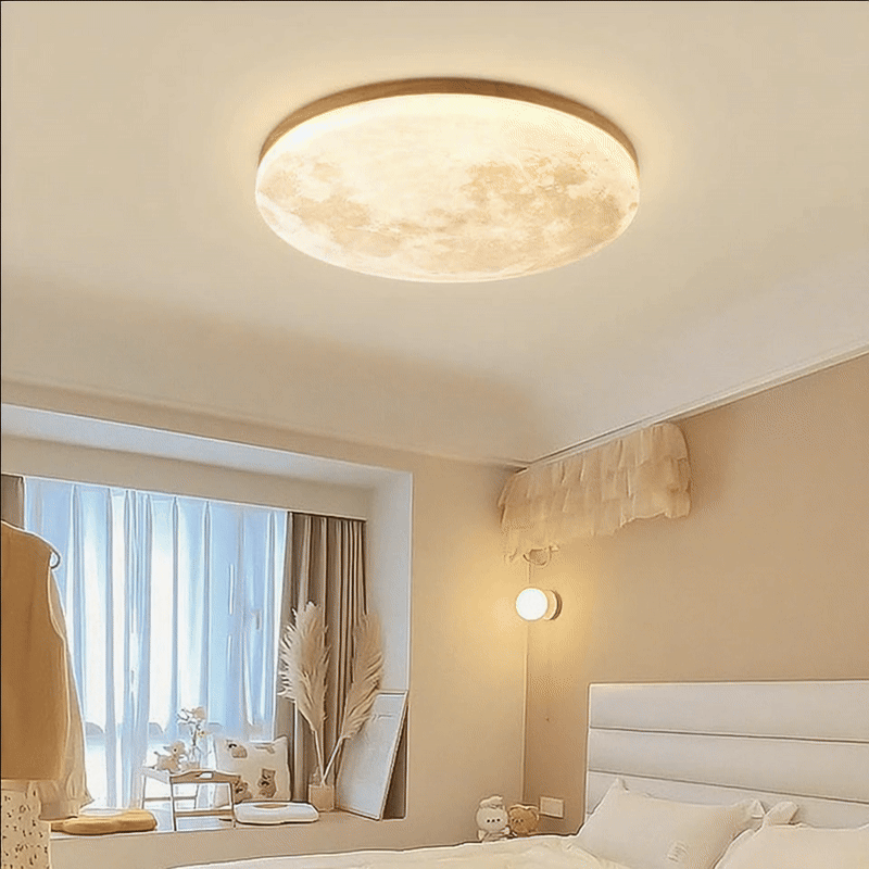 Okrągła Lampa Sufitowa Moon LED – Minimalistyczne Oświetlenie Do Salonów I Sypialni 1