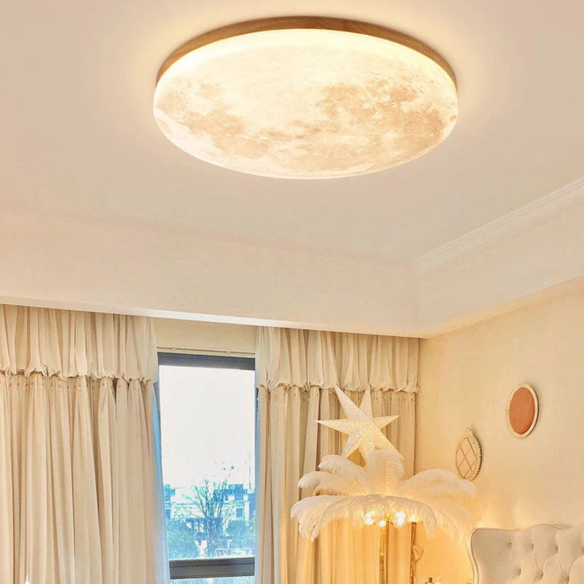 Okrągła Lampa Sufitowa Moon LED – Minimalistyczne Oświetlenie Do Salonów I Sypialni 3