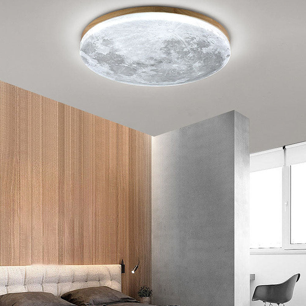 Okrągła Lampa Sufitowa Moon LED – Minimalistyczne Oświetlenie Do Salonów I Sypialni 6