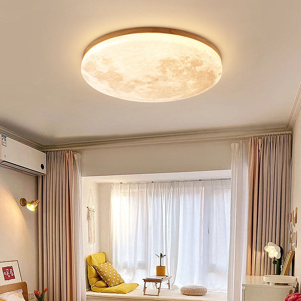 Okrągła Lampa Sufitowa Moon LED – Minimalistyczne Oświetlenie Do Salonów I Sypialni 7