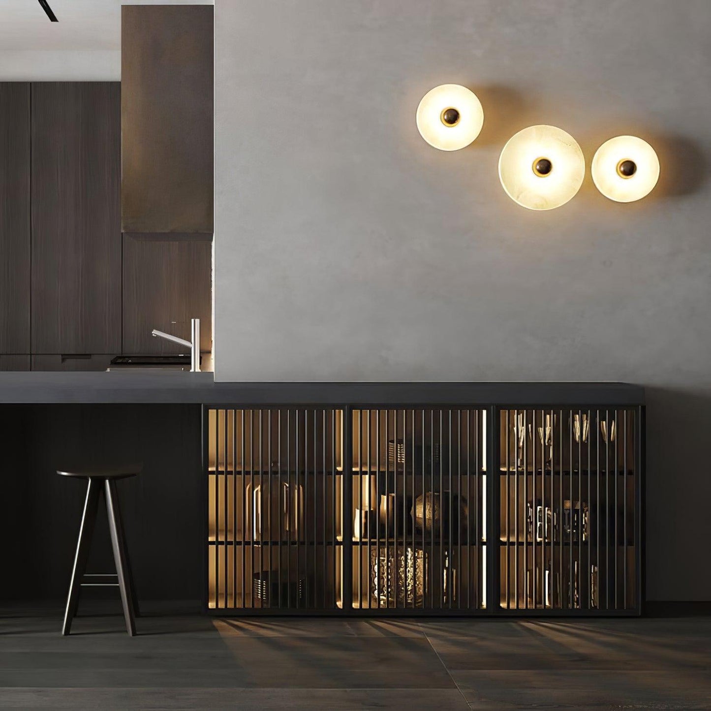 Okrągły Alabastrowy Kinkiet Ścienny – Elegancka Atmosfera w Twoim Wnętrzu 4