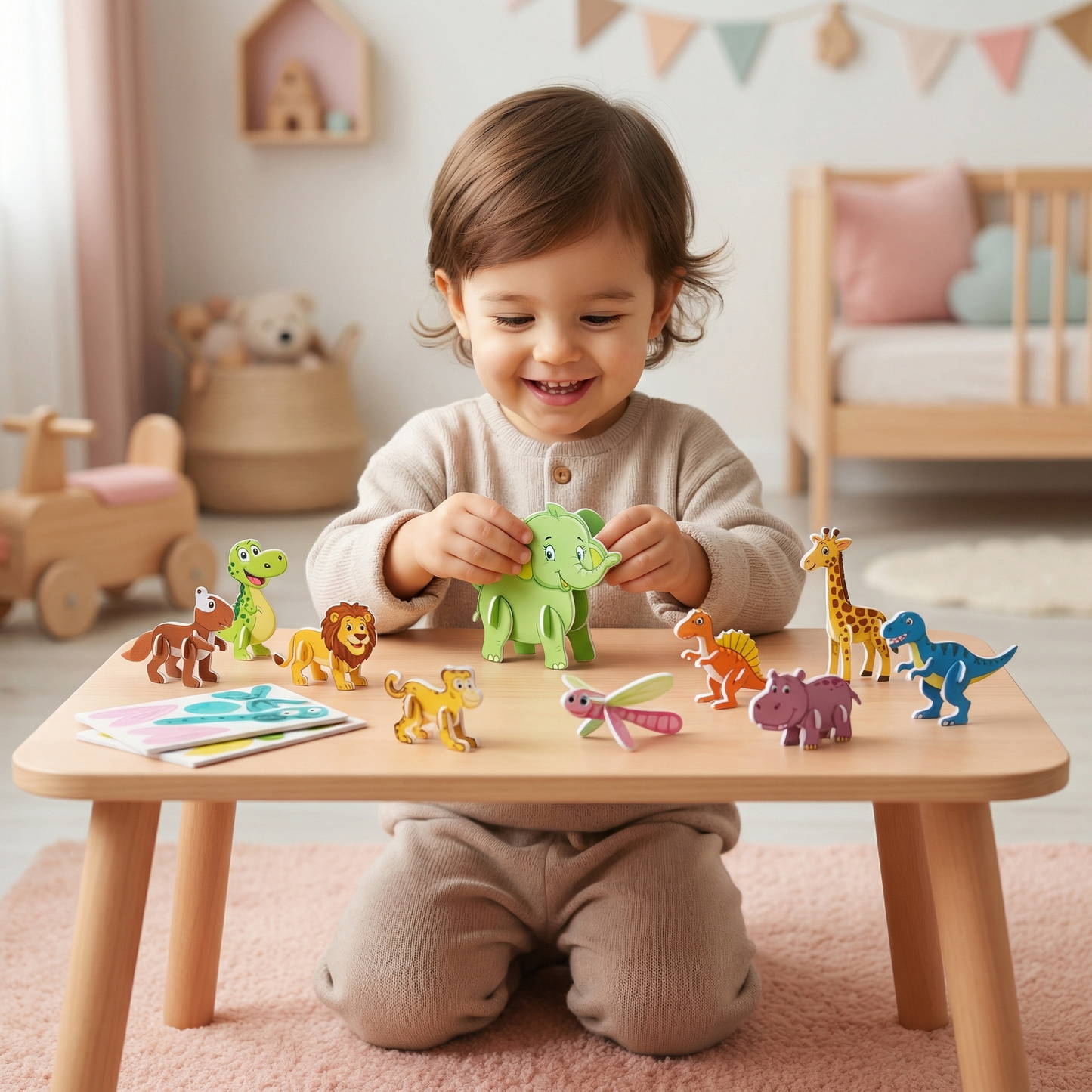 Puzzle 3D Dla Dzieci z Kreskówek – Kreatywna Zabawka dla Małych Artystów 1
