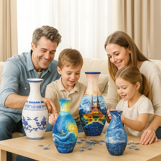Puzzle Wazon Na Kwiaty 3D – Kreatywna Układanka Z Wyjmowanym Kubkiem 0