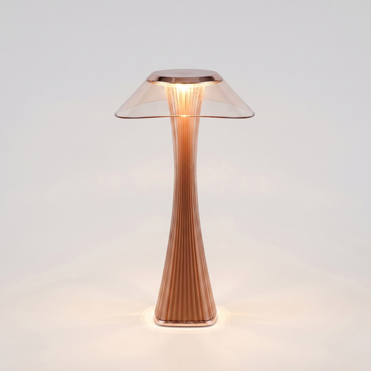 Rzeźbiona Lampa Stołowa Bezprzewodowa Czarna – Eleganckie Akcenty Światła 0