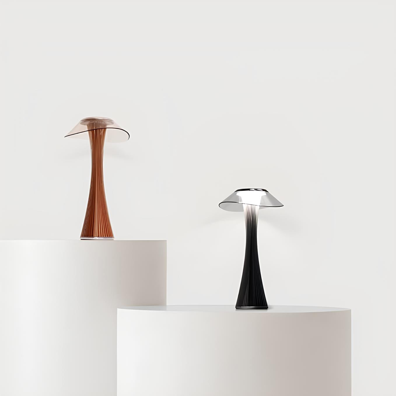 Rzeźbiona Lampa Stołowa Bezprzewodowa Czarna – Eleganckie Akcenty Światła 3