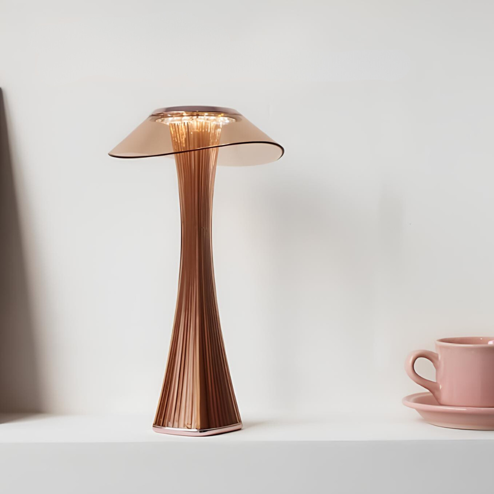 Rzeźbiona Lampa Stołowa Bezprzewodowa Czarna – Eleganckie Akcenty Światła 4