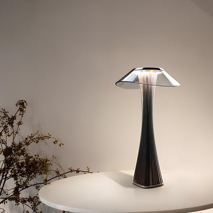 Rzeźbiona Lampa Stołowa Bezprzewodowa Czarna – Eleganckie Akcenty Światła 5