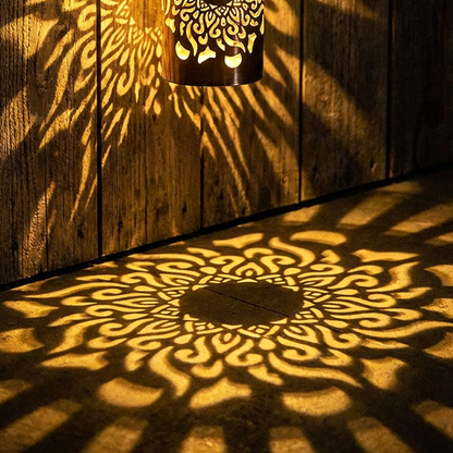 Solarna Lampa Mandala Ogrodowa – Ekologiczne Oświetlenie Zewnętrzne w Stylu Vintage 6