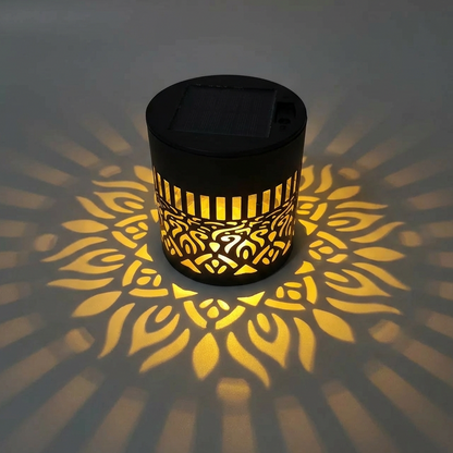 Solarna Lampa Mandala Ogrodowa – Ekologiczne Oświetlenie Zewnętrzne w Stylu Vintage 7