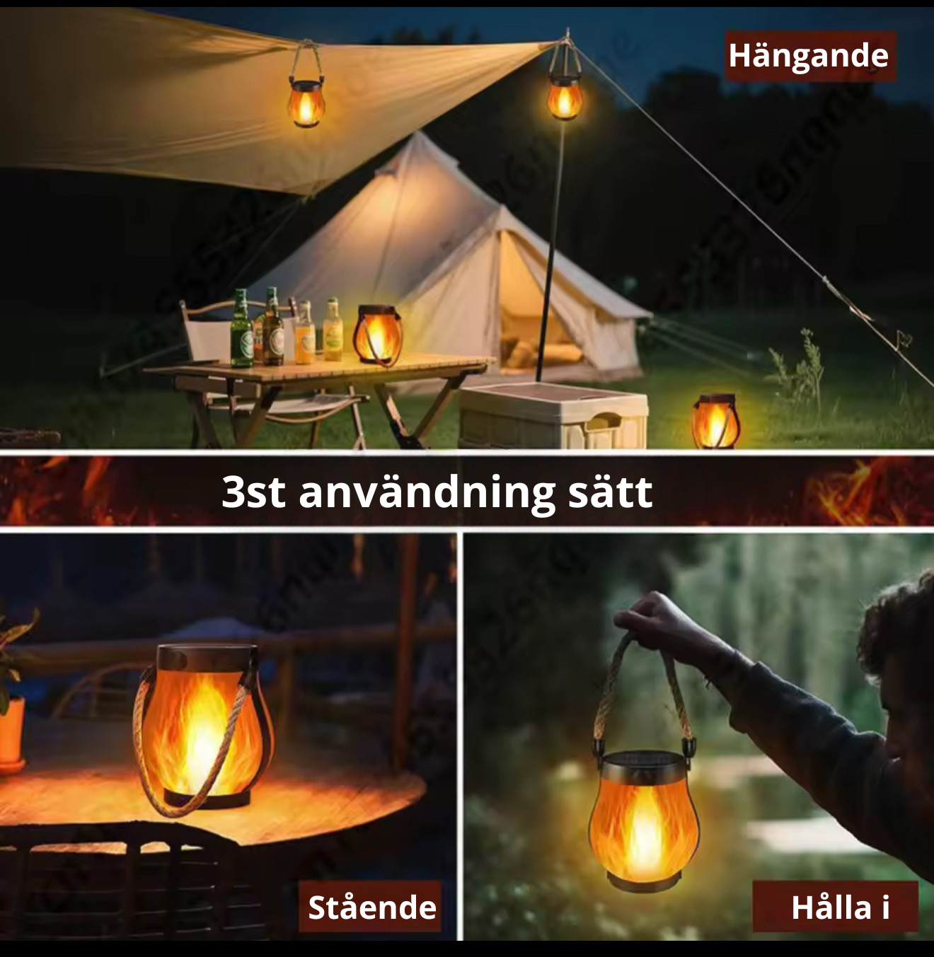 Solcellslampa Utomhus Med Flammeffekt – Mysigt Varmt Ljus För Trädgården 5