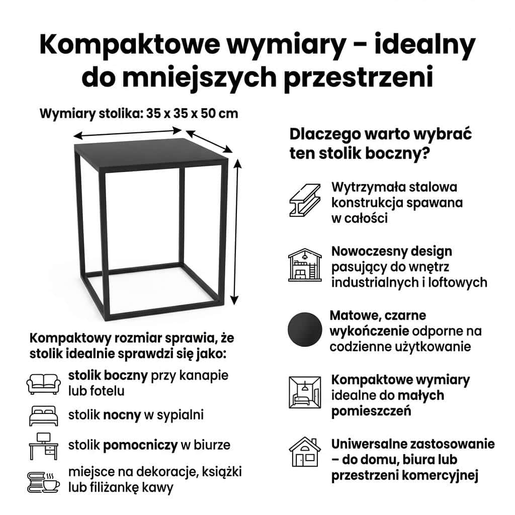 Stolik Boczny Ze Stali – Nowoczesny Minimalizm Do Twojego Wnętrza 2