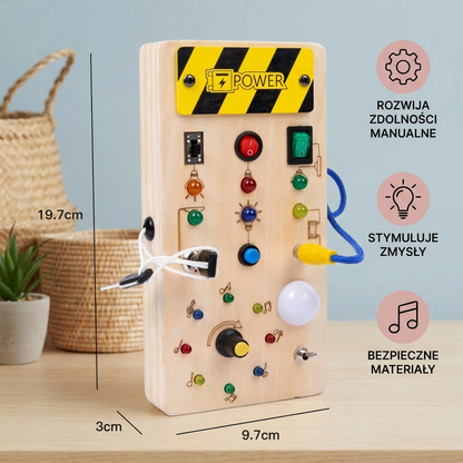 Tablica Sensoryczna Montessori z Drewna – Odkrywaj Świat Poprzez Zabawę 5