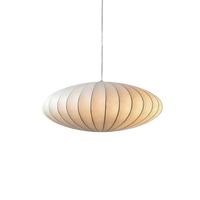 Hängande metallampa Wabi Sabi Oval – grå modern för matsal