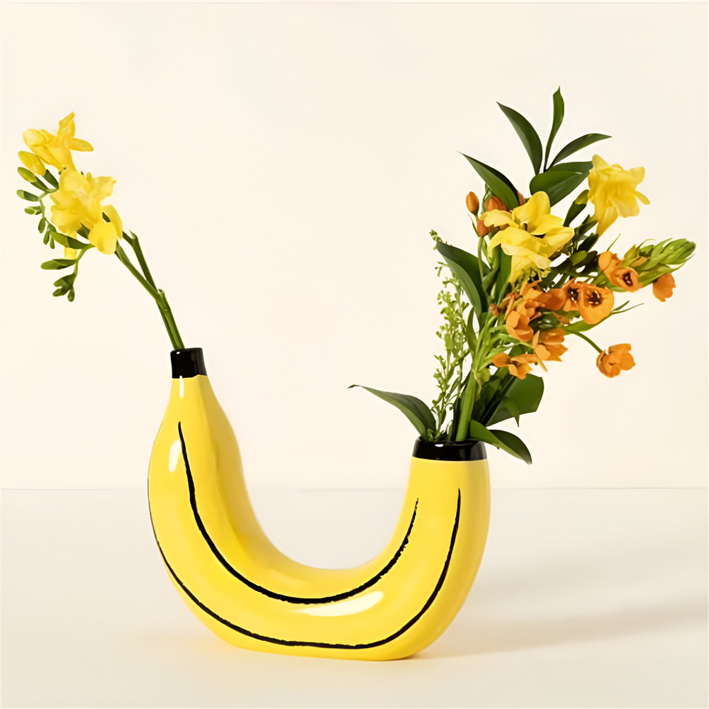Wazon w Kształcie Banana – Nowoczesny Styl dla Twoich Kwiatów 0