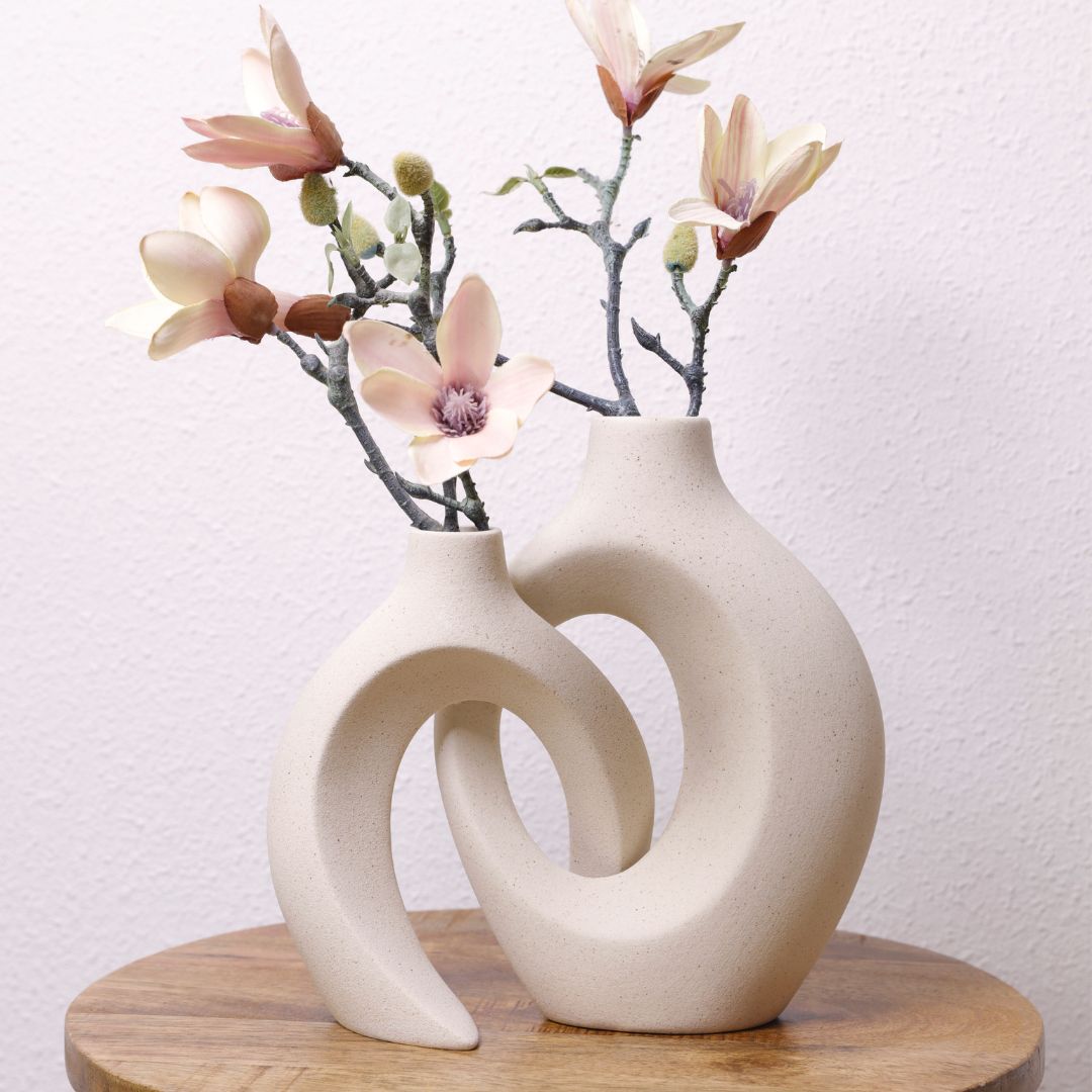 Wazony Gleora z Plecionymi Kwiatami – Elegancka Dekoracja do Wnętrza 1