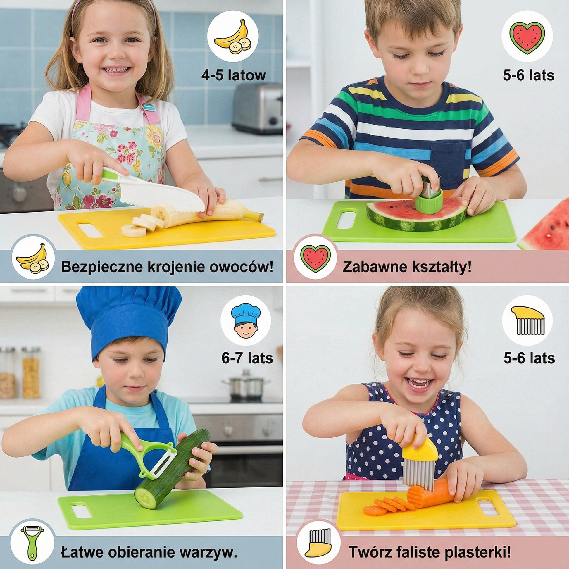 Zestaw Noży Dla Dzieci – Bezpieczne Krojenie I Zabawa W Kuchni 3