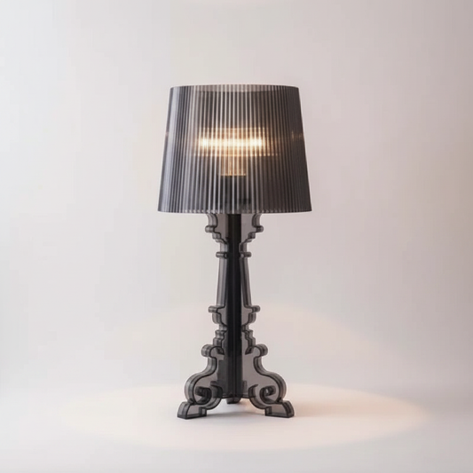 Lampa barokowa - stołowa dekoracyjna z abażurem
