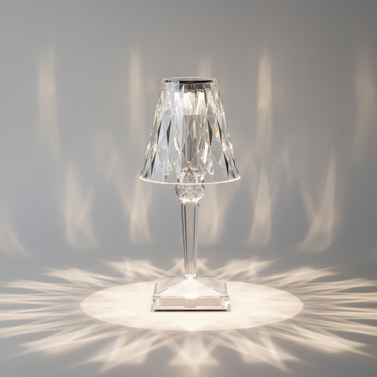 Lampa kryształowa - stołowa z dotykowym ściemniaczem